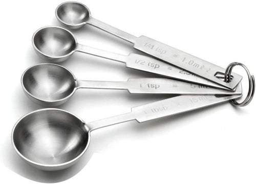 KITCHEN ESSENTIALS - Stainless steel measuring spoons - set of 4